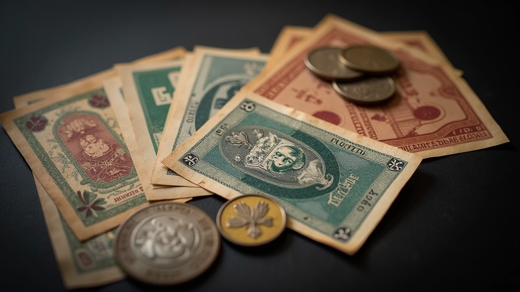 Historyczne banknoty polskie i pamiątkowe monety z różnych epok